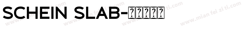 Schein Slab字体转换
